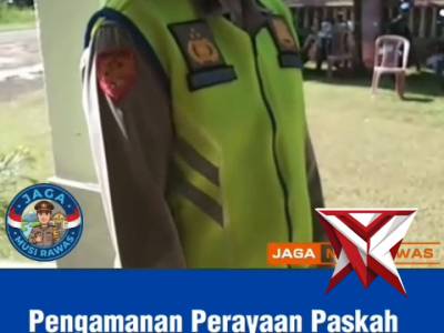 Pengamanan perayaan Paskah oleh polsek purwodadi