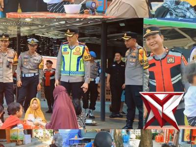 apolres Indramayu, AKBP Mochamad Fajar Gemilang, menyapa langsung para pemudik - PoliceTube