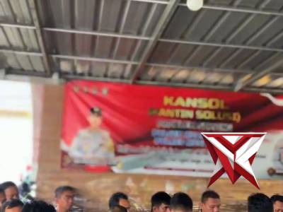 Giat rutin apel pagi Polsek muara beliti