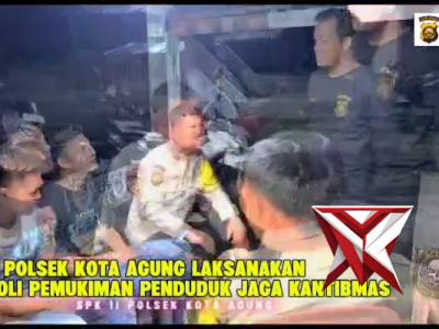 Patroli Pemukiman oleh Personil Polsek Kota Agung