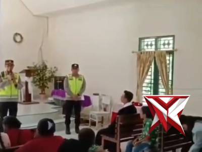 Pastikan Ibadah Khidmat, Polsek STL ulu Amankan Paskah di gereja GKII desa Sukaraya
