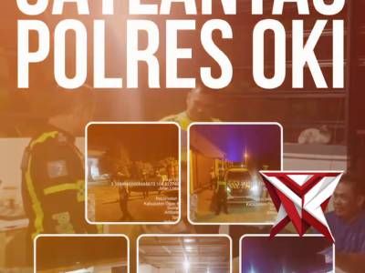 Personil satlantas polres OKI melaksanakan Patroli malam