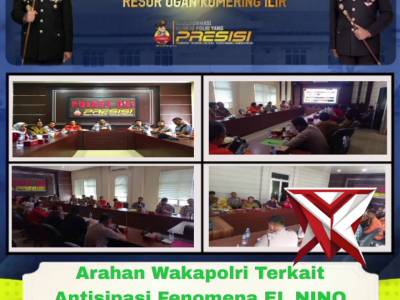 Kapolres OKI AKBP Eko Rubiyanto, S.H., S.I.K., M.H. beserta jajaran mengikuti arahan Wakapolri