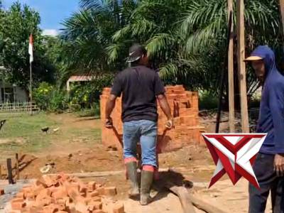 Progres pembagunan bedah rumah Susun 3 Desa Wonosari