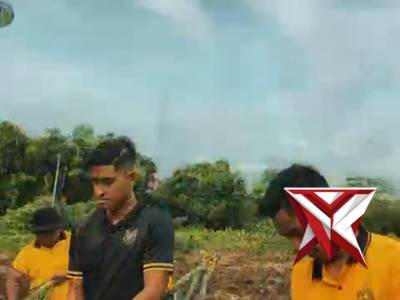 Pembersihan lahan ketahanan pangan polres maluku barat daya