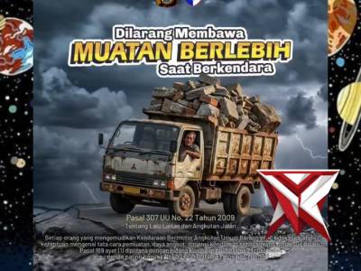 Dilarang membawa muatan berlebih saat berkendara