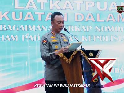 Kapolda Sumsel Irjen Pol. Dr. Sandi Nugroho, S.I.K., S.H., M.Hum. menegaskan perubahan paradigma per