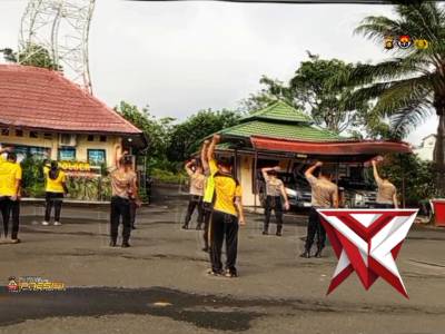 Olahraga bersama Polsek Talang Ubi - PoliceTube