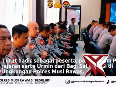 kapolres Musi rawas pimpin gelar opsnal bulanan polres Musi rawas - PoliceTube