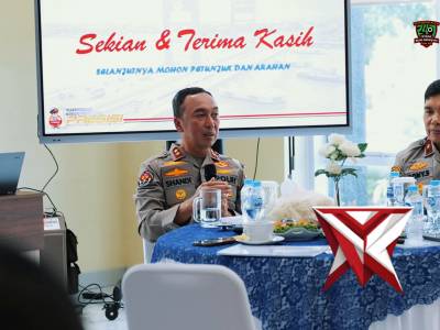 Kapolda Sumsel IJP. Dr. Sandi Nugroho, S.I.K., S.H., M.Hum. menggelar coffee morning bersama PJU