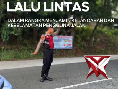 PERSONIL SAT SAMAPTA MEMBANTU MELAKSANAKAN PENGATURAN LALU LINTAS