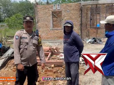 Giat pengecekan perkembangan bedah rumah di desa pulau negara kec BP Peliung kab OKU Timur
