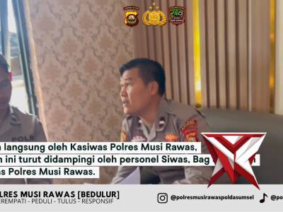 &ldquo;Supervisi Tahap I Polres Musi Rawas: Wujud Penguatan Kinerja Polsek Jajaran&rdquo;