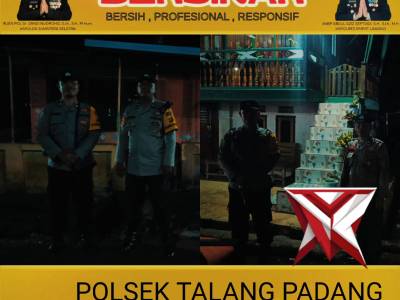 Patroli Subuh Polsek Talang Padang, Cegah 3C dan Jaga Kamtibmas Tetap Kondusif