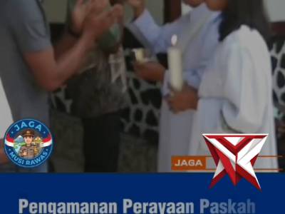 Polsek Purwodadi Polres Musi Rawas melaks PAM Paskah di Gereja Santo Yusup Kec. Purwodadi - PoliceTube