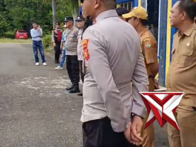 Polsek Muara Beliti Melaksanakan kegiatan pelayanan aksi unjuk rasa di Pu binamarga Musi Rawas