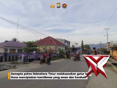 Satsamapta polres haltim laksanakan gatur lalin - PoliceTube