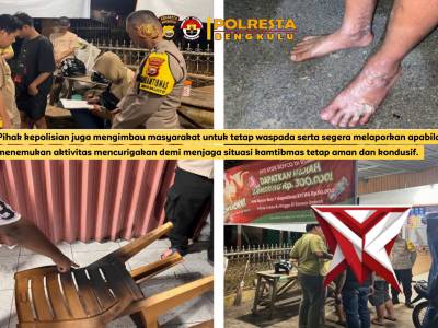 *Polresta Bengkulu dan Polsek Gading Cempaka Respon Cepat Aksi Penyerangan Warung Warga* - PoliceTube