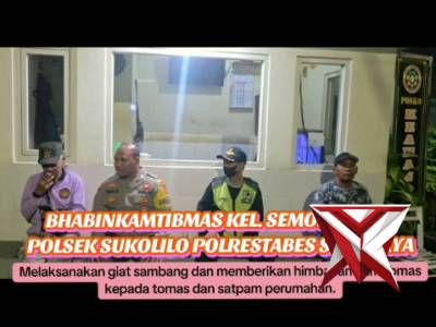 polsek Sukolilo melaksanakan giat sambang dan memberikan himbauan kamtibmas - PoliceTube