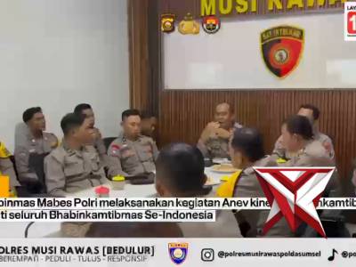 Polres Musi Rawas laksanakan Zoom Meeting Anev Kinerja Bhabinkamtibmas Triwulan I TA 2026 Kor