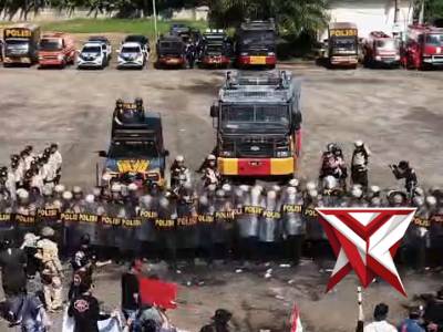 KAPOLDA SUMSEL PIMPIN APEL
BESAR SABUK KAMTIBMAS DI OKI