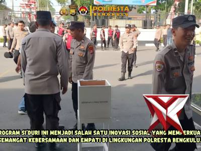*Program SIDURI Sehari Dua Ribu, Wujud Kepedulian Personel Polresta Bengkulu*