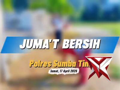 Jumat Bersih Polres Sumba Timur, Personil Bersihkan Rumah Ibadah