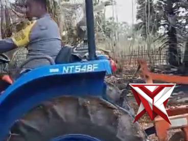 Pembajakan lahan warga didesa tutukey oleh bhabinkamtibmas polsek serwaru