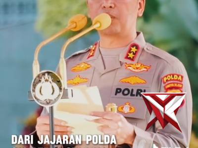 Apel pagi pimpinan di ambil alih langsung oleh Kapolda Sumsel