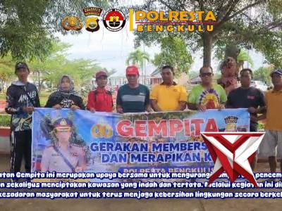 Polsek KSKP melaksanakan kegiatan Gerakan Membersihkan dan Merapikan Kota (Gempita) - PoliceTube