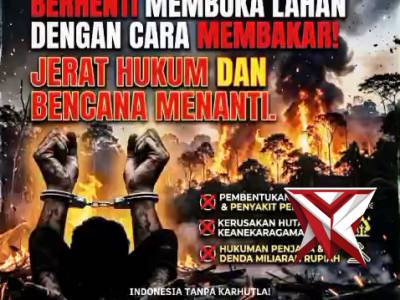 BERHENTI MEMBUKA LAHAN DENGAN CARA MEMBAKAR! Himbauan Karhutlah Polres Musi Rawas Polda Sumsel - PoliceTube