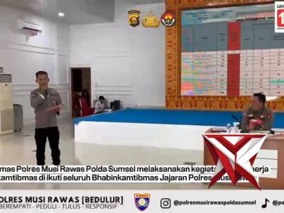 Polres Musi Rawas, Sat Binmas Gelar Anev Kinerja Bhabinkamtibmas Jajaran April 2026.