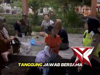 Polwan Presisi Polres Madiun melaksanakan patroli malam sebagai bentuk kehadiran Polri