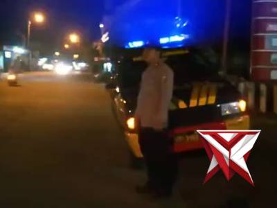 Patroli Malam depan SPBU Pugeran, Kec. Gondang.