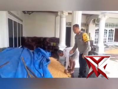 *?Dukung Ketahanan Pangan, Bhabinkamtibmas Polsek STL ulu Dampingi Petani Jagung ke Bulog* ?????