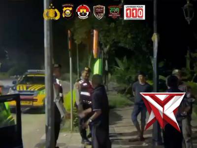 Giat Patroli Malam Polres Muara Enim. Personel menyisir wilayah rawan C3, - PoliceTube