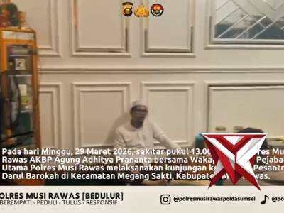 Kedatangan Kapolres Musi Rawas Di Sambut Lansung Oleh Pimpinan Ponpes