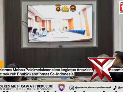 Polres Musi Rawas laksanakan Zoom Meeting Anev Kinerja Bhabinkamtibmas Triwulan I TA 2026 Kor