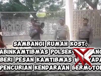 Polsek Jambangan berikan pesan Kamtibmas Waspada pencurian kendaraan bermotor