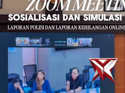Polres Musi Rawas ikuti Zoom Meeting Sosialisasi dan Simulasi (LP) serta Laporan Kehilangan Online - PoliceTube