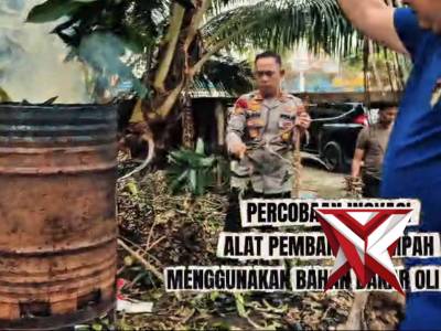 Percobaan Inovasi Alat Pembakar Sampah 
Berbahan bakar Oli Bekas