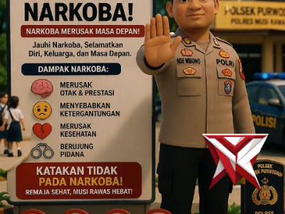 Polsek purwodadi polres Musi Rawas  laks himbauan akan bahaya narkoba