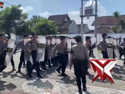 Polres Blitar Kota Gelar Latihan Dalmas