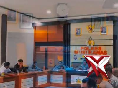 Kapolres Musi Rawas Ikuti Zoom meeting Anev Sitkamtibmas  Dipimpin Kapolri