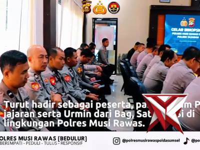 Gelar Opsnal Polres Mura dalam rangka mendukung kebijakan Kapolda sumsel  IJP DR. Sandi Nug