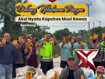Perkuat Ketahanan Pangan, Kapolres Musi Rawas Tinjau Hasil Panen Jagung