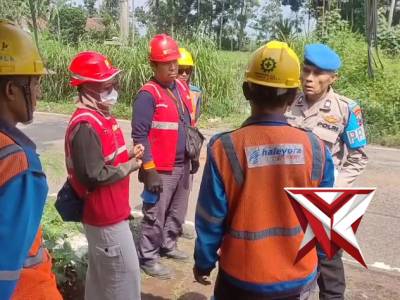 Polsek wajak datangi tkp pencurian kabel pln