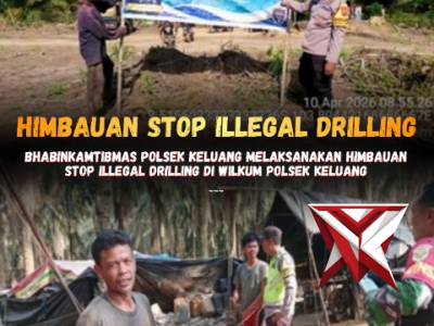 Himbauan Stop Illegal Drilling Polsek Keluang2