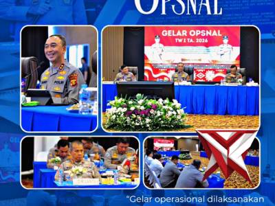 Dirlantas Polda Sumsel KBP Maesa Soegriwo S.I.K, M.H ,menghadiri kegiatan Gelar Opsnal TW 1 TA 2026,