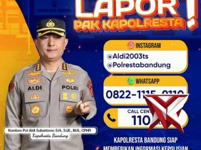 Kapolresta Bandung, Kombes Pol. Aldi Subartono, S.H., S.I.K., M.H., CPHR.,